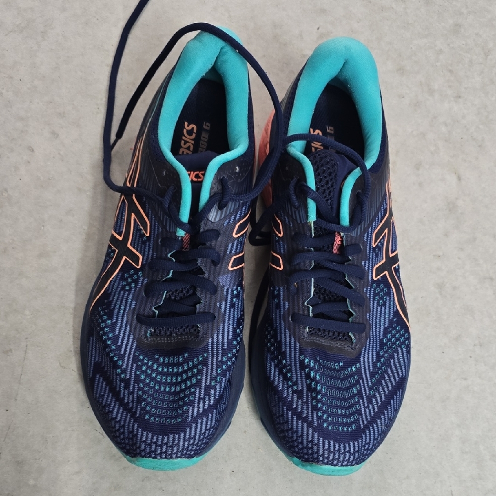 ASICS Women's Navy and Teal Athletic Shoes